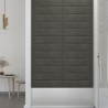 vidaXL Pannelli Murali 12 pz Grigio Scuro 60x15 cm Velluto 1,08 m²