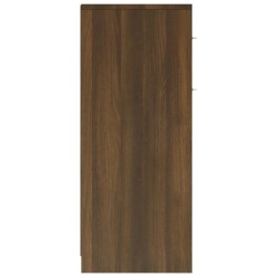 Armadietto Bagno Rovere Marrone 60x33x80cm Legno Ingegnerizzato