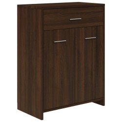 Set Mobili da Bagno 4 pz Rovere Marrone in Legno Ingegnerizzato