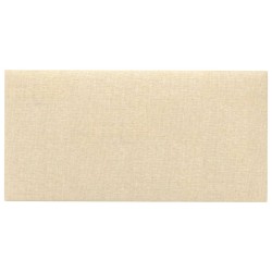 Pannelli Murali 12 pz Crema 30x15 cm Tessuto 0,54 m²