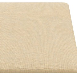 Pannelli Murali 12 pz Crema 30x15 cm Tessuto 0,54 m²