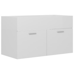 vidaXL Mobile Sottolavabo Bianco Lucido 80x38,5x46 cm in Truciolato