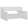 vidaXL Mobile Sottolavabo Bianco Lucido 80x38,5x46 cm in Truciolato