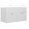 vidaXL Mobile Sottolavabo Bianco Lucido 80x38,5x46 cm in Truciolato