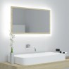 vidaXL Specchio da Bagno LED Rovere Sonoma 80x8,5x37 cm in Acrilico