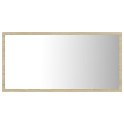 vidaXL Specchio da Bagno LED Rovere Sonoma 80x8,5x37 cm in Acrilico