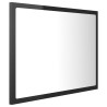 vidaXL Specchio da Bagno LED Nero Lucido 60x8,5x37 cm in Acrilico