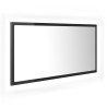 vidaXL Specchio da Bagno LED Grigio Lucido 90x8,5x37 cm in Acrilico