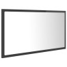 vidaXL Specchio da Bagno LED Grigio Lucido 80x8,5x37 cm in Acrilico