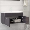    Mobile Sottolavabo Grigio Lucido 90x38,5x46 cm in Truciolato