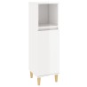 Set Mobili da Bagno 3 pz Bianco Lucido in Legno Ingegnerizzato