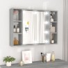    Mobile a Specchio con LED Grigio Sonoma 76x15x55 cm