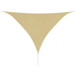    Parasole a Vela Oxford Triangolare 5x5x5 m Beige