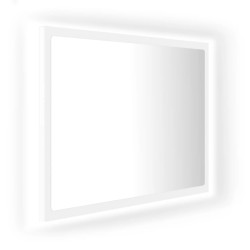    Specchio da Bagno con LED Bianco 60x8,5x37 cm in Acrilico