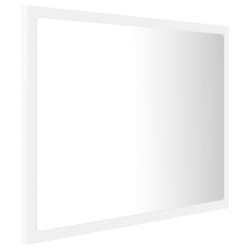    Specchio da Bagno con LED Bianco 60x8,5x37 cm in Acrilico