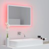    Specchio da Bagno con LED Bianco 60x8,5x37 cm in Acrilico