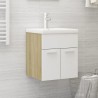    Mobile Sottolavabo Bianco Rovere Sonoma 41x38,5x46cm Truciolato