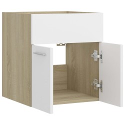    Mobile Sottolavabo Bianco Rovere Sonoma 41x38,5x46cm Truciolato