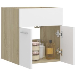    Mobile Sottolavabo Bianco Rovere Sonoma 41x38,5x46cm Truciolato