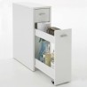 FMD Armadietto con 2 Cassetti 20x45x61 cm Bianco