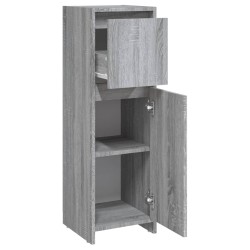    Armadietto Bagno Grigio Sonoma 30x30x95 cm in Legno Ingegnerizzato