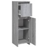    Armadietto Bagno Grigio Sonoma 30x30x95 cm in Legno Ingegnerizzato