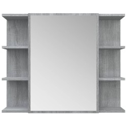    Mobile da Bagno Grigio Sonoma 80x20,5x64cm in Legno Ingegnerizzato