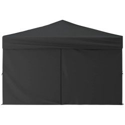 Tenda per Feste Pieghevole con Pareti Laterali Antracite 3x3 m