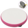 Tappetino Ginnastica Gonfiabile con Pompa 100x100x15cm PVC Rosa