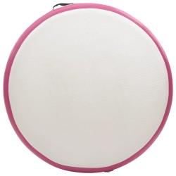 Tappetino Ginnastica Gonfiabile con Pompa 100x100x15cm PVC Rosa