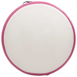 Tappetino Ginnastica Gonfiabile con Pompa 100x100x20cm PVC Rosa