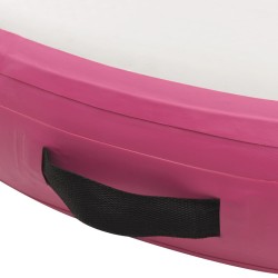 Tappetino Ginnastica Gonfiabile con Pompa 100x100x20cm PVC Rosa