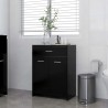    Armadio da Bagno Nero 60x33x80 cm in Truciolato