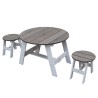 AXI Set Tavolo da Picnic per Bambini 3 pz Grigio e Bianco