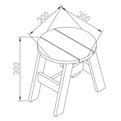 AXI Set Tavolo da Picnic per Bambini 3 pz Grigio e Bianco