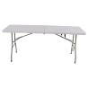 Lesli Living Tavolo da Festa Pieghevole 180x70x74 cm Bianco