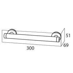 Tiger Maniglione di sicurezza Boston 5 x 3 cm argento 284620946