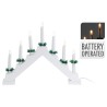 Ambiance Ponte di Natale a Lume di Candela con 7 LED Bianchi