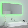 Specchio da Bagno a LED Grigio 100x8,5x37 cm in Acrilico