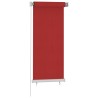 Tenda a Rullo per Esterni 60x140 cm Rosso in HDPE