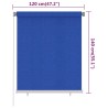 Tenda a Rullo per Esterni 120x140 cm Blu HDPE