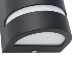 Lampade da Parete da Esterno 2 pz 35 W Nere Semicircolari