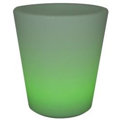 Eurotrail Lampada LED Ricaricabile/Vaso di Fiori Rotondo 38 cm