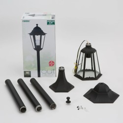 Smartwares Lampione da Giardino 60 W Nero 175 cm CLAS5000.035