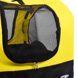 Rimorchio Bici per Animali e Carrello Jogging Giallo e Nero