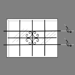 Grate di Sicurezza per Finestre 69 x 114 cm