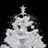 Albero di Natale con Neve e Base a Ombrellone Bianco 75 cm