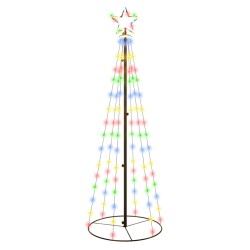 Albero di Natale a Cono Colorato 108 LED 70x180 cm