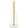 Albero di Natale a Cono Bianco Caldo 108 LED 70x180 cm