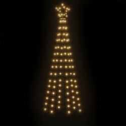 Albero di Natale a Cono Bianco Caldo 108 LED 70x180 cm